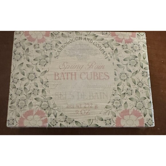 Vtg Scarborough And Company Spring Rain Bath Cubes Set Of 6 Pieces New Old Stock - Picture 2 of 3